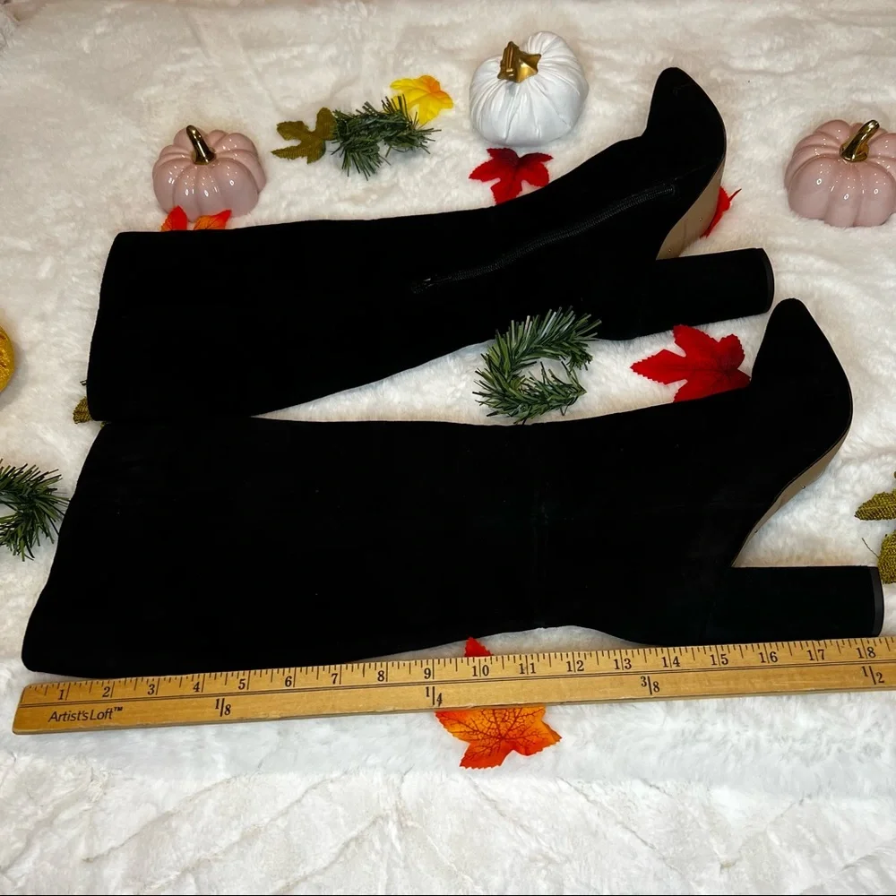 GIANNI BINI knee High Black Suede Boots.  #45
